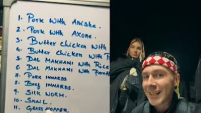 من لحم القنفذ لقط الزباد.. سائح بريطاني يعرض قائمة طعام غريبة