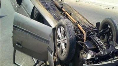 إصابة 4 سيدات إثر انقلاب سيارة ملاكي بصحراوي البحيرة