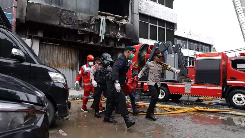 حريق وسط جاكرتا بإندونيسيا