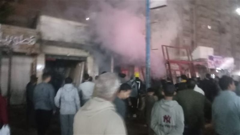 حريق محل تجاري في
