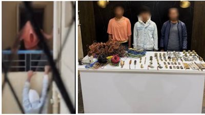 كاميرات المراقبة كشفتهم.. سقوط عصابة سرقة الشقق تحت الإنشاء بمدينة 15 مايو 