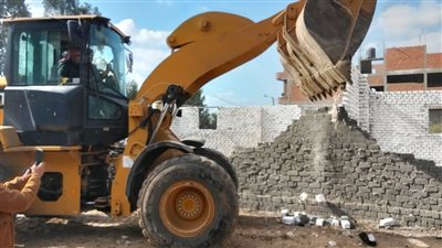 إزالة 6 حالات بناء مخالف على مساحة 1275 مترا خارج الحيز العمراني بالدقهلية 