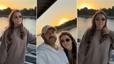 بإطلالات شتوية.. كندة علوش وعمرو يوسف في جلسة تصوير بأسوان 