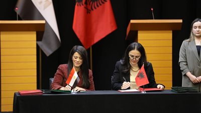 وزيرة التخطيط ونظيرتها الألبانية تختتمان الدورة الأولى لللجنة المشتركة 