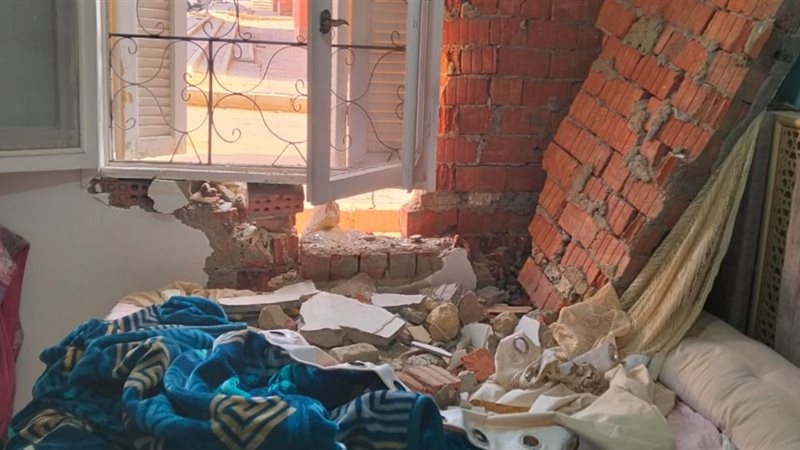 اثار الحادث 