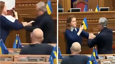 للمطالبة بإصلاحات عسكرية.. عراك بالأيدي بين نائبة وزميلها بالبرلمان الأوكرانى