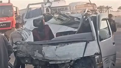 بالأسماء.. مصرع وإصابة 21 شخصا في حادث تصادم مروع على الطريق الصحراوي بالبحيرة