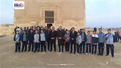 تعليم الفيوم يشهد ظاهرة تعامد الشمس علي قدس الأقداس بقصر قارون