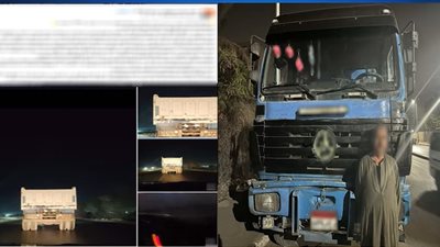فيديو يكشف المستور.. ضبط سائق نقل بدون رخصة حاول الإفلات بتغيير لون سيارته