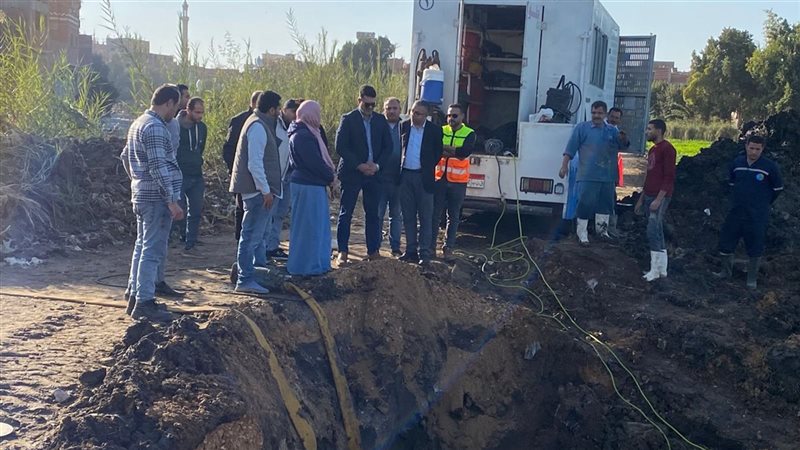 عطل بخط مياة قليوب