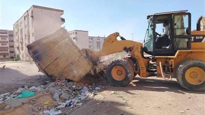 حي فيصل بالسويس ينفذ حملة مكبرة لإزالة التعديات ورفع الإشغالات