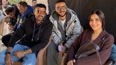 بصورة باللوكيشن.. محمد سامي يزور مي عمر في كواليس مسلسل الست موناليزا