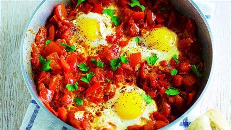 طريقة عمل طبق الشكشوكة