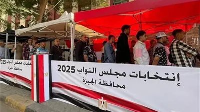 توافد كبير للناخبين على لجان الاقتراع بالجيزة للإدلاء بأصواتهم في الانتخابات 