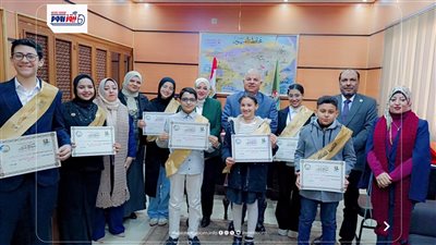 «قبيصي» يكرم الفائزين في مسابقة الطالب المثالي والطالبة المثالية بالفيوم