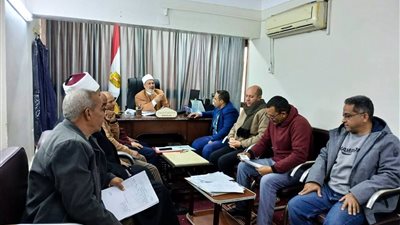 اجتماع بأوقاف بني سويف لمتابعة تحصيل مستحقات ملحقات المسجد