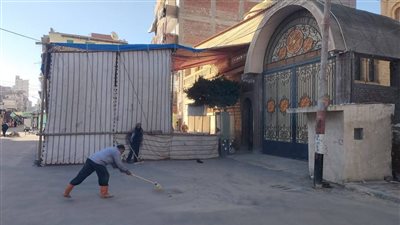 مع أول أيام عمل لرئيس مدينة المحمودية.. تكثيف النظافة والإنارة كنيسة المحمودية