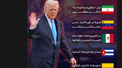 بعد فنزويلا.. ترامب يهدد باتخاذ إجراءات ضد كولومبيا والمكسيك وإيران وجرينلاند