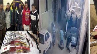 سقوط 6 عناصر بحوزتهم أسلحة وسجائر مهربة بالقليوبية