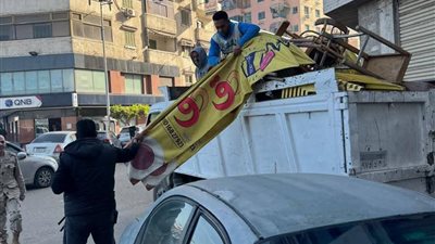حملة مكبرة لرفع الاشغالات المخالفة وتحسين السيولة المرورية بمدينة دمياط