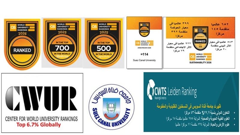حصاد جامعة قناة السويس