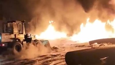 محافظ المنوفية : لا خسائر بشرية في حريق مخزن أشمون