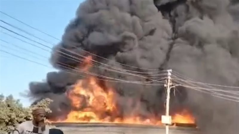 جانب من حريق المواسير