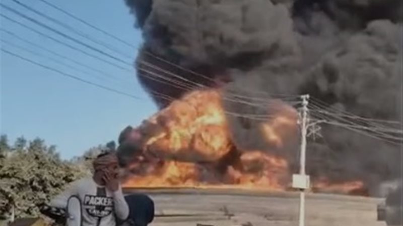 حريق مواسير