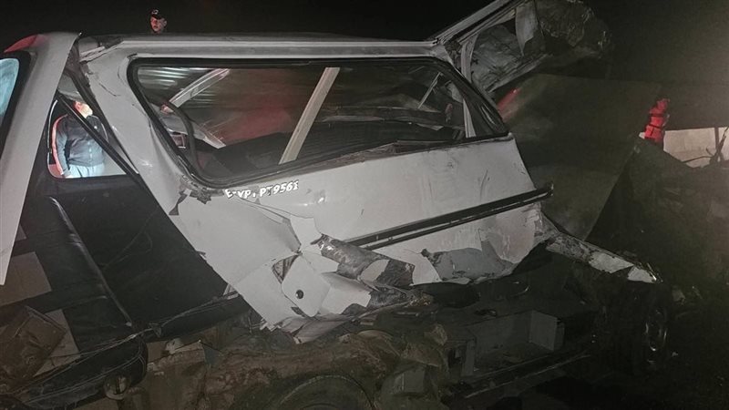 حادث اصطدام ميكروباص