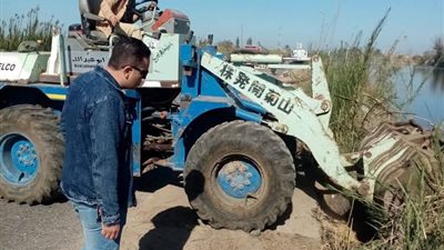 إعادة زراعه 3 أعمدة إنارة واستعدال 6 أخرى بطريق الرياح بكوم حمادة