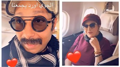 أحمد بدير وصفية العمري ومحمد ثروت.. نجوم الفن في طريقهم لحفل جوي أورد 