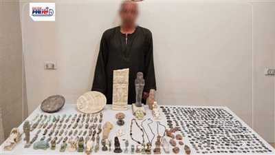 ضبط 526 قطعة أثرية بحوزة متهم في المنيا قبل ترويجها بالسوق السوداء