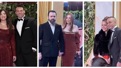 كابلز في Joy Awards .. نجوم الفن برفقة زوجاتهم على اللافندر كاربت |صور