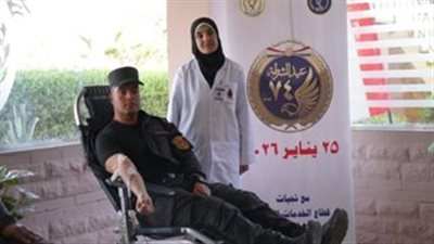 حملة تبرع بالدم بوزارة الداخلية لتؤكد الإلتزام برسالتها الإنسانية