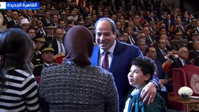  نجل الشهيد رامي هلال: الرئيس السيسي جاب حق بابا وأنا فخور إنى ابنه