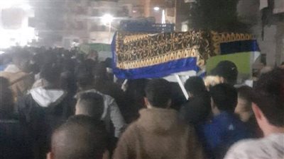 اختار الموت مع زوجته.. تشييع جنازة زوجين احترقا داخل منزلهما بالشرقية