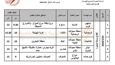 غدا.. انقطاع الكهرباء عن 5 مراكز بالبحيرة لإجراء أعمال الصيانة الدورية