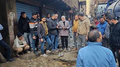 الانتهاء من أعمال اصلاح خط مياة بمنطقة أم بيومى بشبرا الخيمة بالقليوبية 