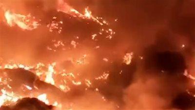 جهود مكثفة من قوات الحماية المدنية للسيطرة على حريق الزرايب 