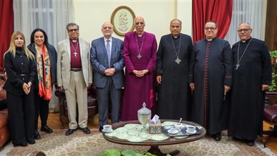 رئيس أساقفة الكنيسة الأسقفية يستقبل الأمين العام لمجلس كنائس الشرق الأوسط