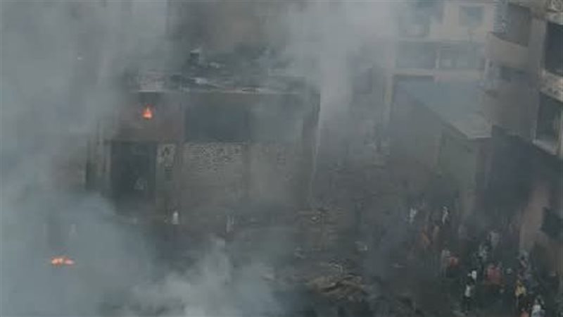 حريق منشأة ناصر
