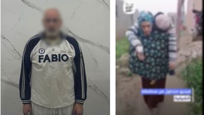 حملت نجلها المعاق على ظهرها بعد أن رفض جارها مرورها بعربة «كارو» 