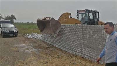 إزالة 4 حالات تعدٍ على أراضي زراعية بمساحة 400م جنوب بورسعيد