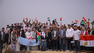  من معبر رفح.. طلاب جامعة السويس يؤكدون دعمهم للقيادة السياسية ورفض التهجير