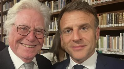 حسين فهمي لرئيس فرنسا: شكرا على موقفك المتضامن مع الشعب الفلسطيني 