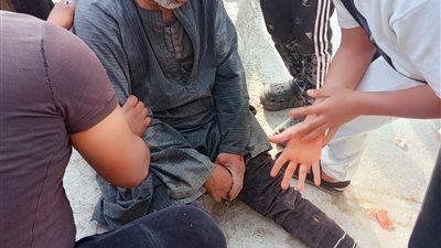 إصابة شخص فى تصادم بين تروسيكل وسيارة بطريق ناهيا 