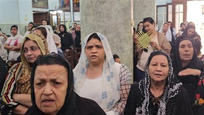 أقباط الوقف يؤدون صلاة قداس أحد الشعانين بكنائس قنا (صور)