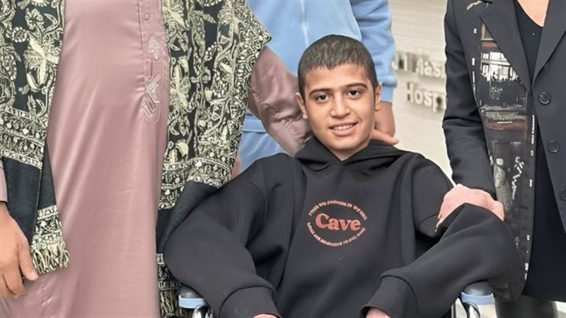 إنقاذ شاب بحروق 75%