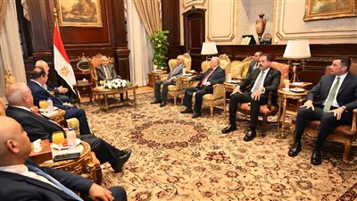 المستشار عصام فريد يستقبل رئيس مجلس الدولة ووفد رفيع المستوى