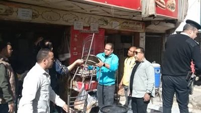 رفع 300 حالة إشغال وتعدٍ من الباعة الجائلين والمنشآت التجارية بالعمرانية
